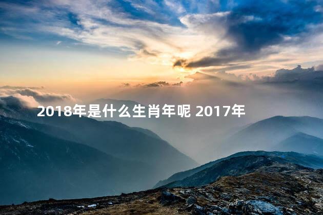 2018年是什么生肖年呢 2017年属什么生肖